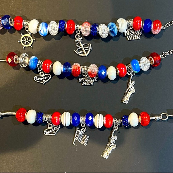Custom hand made 4th of July bracelets - Picture 1 of 1